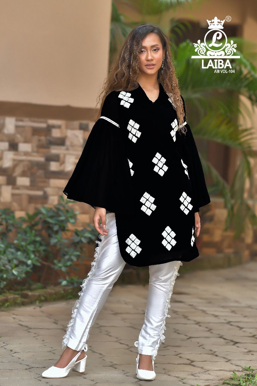 Laiba Am 104 Heavy Festive Wear Pure Georgette Designer Top With Bottom Collection
